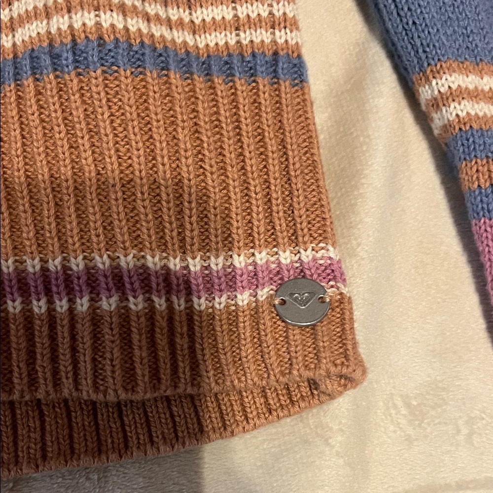 Roxy Multicolor Striped Ribbed Crop Top - Picture 7 of 7